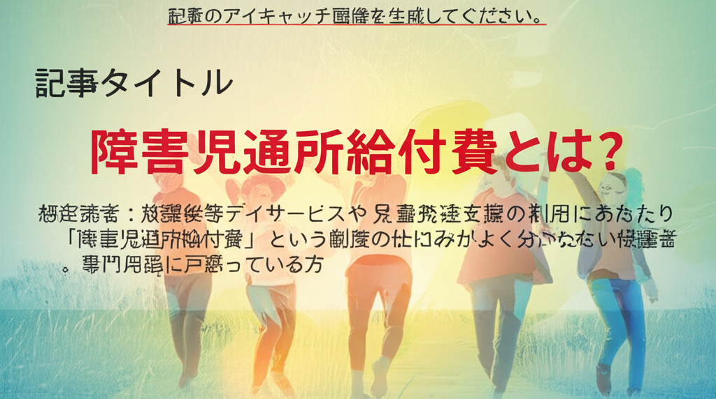 障害児通所給付費とは？